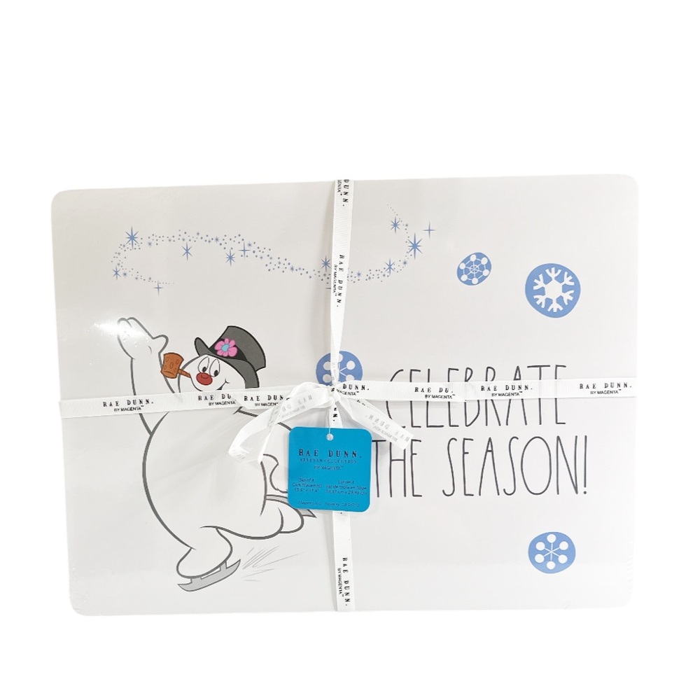 NEW Rae Dunn/Frosty The Snowman CELEBRATE THE SEASON Placemats Set/4